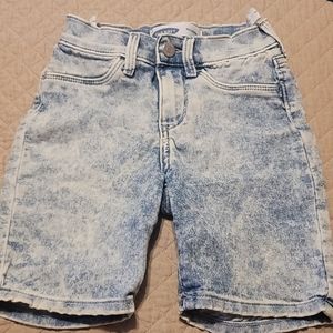 Girls Acid Wash Bermuda Demin Shorts